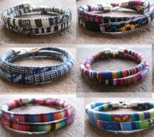 Ethno Fußkette bunt Stoff