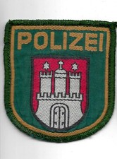 Polizei 1980er Abzeichen HAMBURG Patch Polizeiabzeichen Hansestadt Davidwache #a