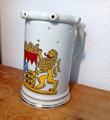 Scherzkrug bierkrug weiß - scherzkrug,