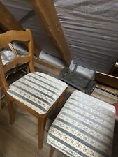 antiker Stuhl Biedermeier + passender hocker bezogen 