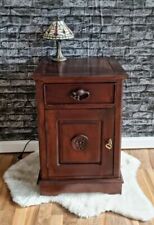 NACHTTISCH SCHRANK NACHTKONSOLE MAHAGONI-HOLZ BRAUN KLASISCHER-STIL 