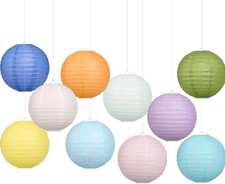 Bunte papierlaternen lampions - papierlaternen,