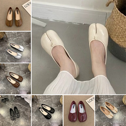 Flache schuhe mit geteilter - schuhe,