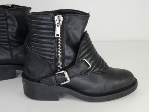 Zara schwarze leder biker - schwarze,