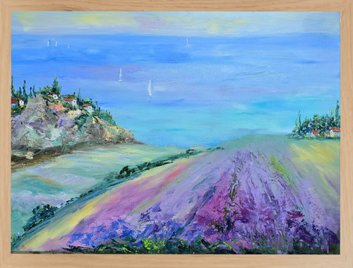 Mediterrane landschaft ölbild - mediterrane,