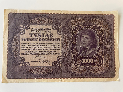 Banknote polen 1000 marek 1919 - polen,