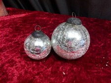 Deko-Glaskugeln/neu/silber/Sha