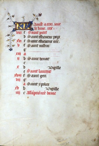 August stundenbuch kalender - august,