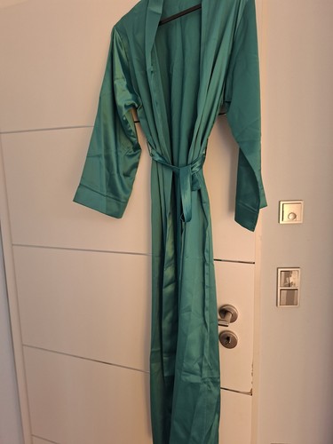 Eleganter satin morgenmantel - eleganter, /