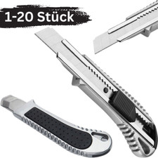 Profi Alu Cuttermesser Teppichmesser Kartonmesser Paketmesser Cutter Messer 18mm