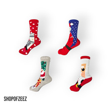 Lustige Weihnachtsmotive mit Pinguin, Weihnachtsmann, Rentier & Schneemann