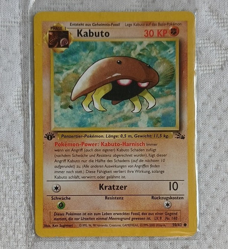 Kabuto pokémon karte 1 - kabuto,