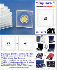 Coin Capsules Square 22mm