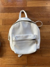 Echtleder Rucksack klein weiß
