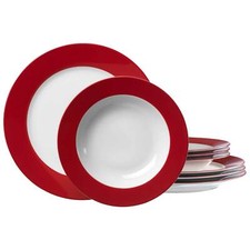 Ritzenhoff & Breker Flirt DOPPIO Rot Tafelservice Porzellan Teller 8-teilig