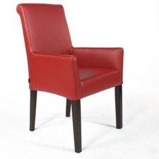 Armlehnstuhl Galdo Leder Dark