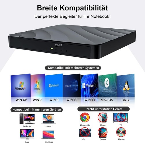 Externes dvd laufwerk usb - cd,