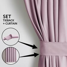 Gardine Ösen Vorhang mit Raffhalter Samt Ösenvorhang Verdunkelnd Velvet