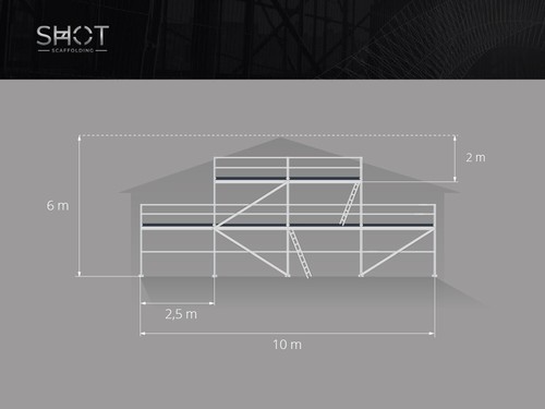 Neu 6x10m gerüst scaff - scaff, 74