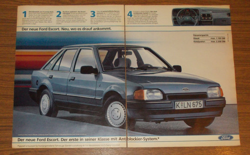 Seltene werbung ford - seltene, escort