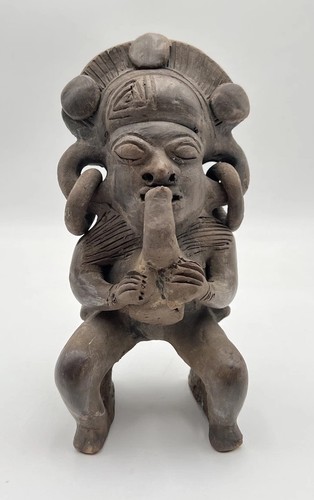 Museale figur maya - maya, todespfeife