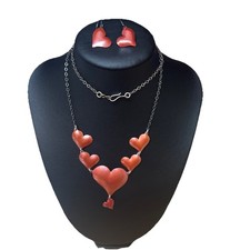 Zircus Heart Earrings Necklace