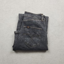 Lois Rachel Damen Jeans Hose W31 L32 Denim Grau Relaxed Weites Bein High Stretch