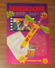 Seltene Werbung Chupa Chups PEN POP Lutscher - Paukersicher 1995