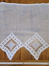 Häkelgardine  Scheibengardine 50 cm hoch weiß  1 Musterrapport 5,80€ Meterware