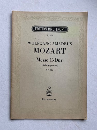 Noten mozart messe - mozart., c-dur.