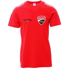 T-Shirt Ducati Corse Racing Personalisierte Rot Schwarz Weiß