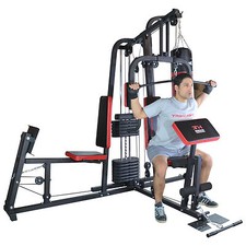 TrainHard® Kraftstation Fitnessstation Fitnesscenter Hantelbank m. 65kg Gewicht