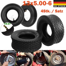 2x Reifen Mantel /2x Schlauch 13x5.00-6 für Aufsitzmäher Rasentraktor Rasenmäher
