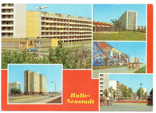 Halle neustadt farbfoto - ak,