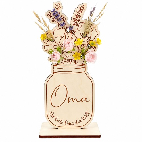 Holzvase deko geschenk für - holzvase,