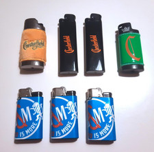 7x Werbe-Feuerzeuge Konvolut -