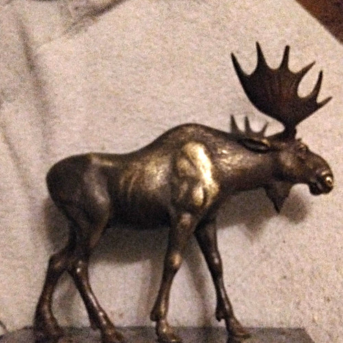 Bronze elch skulptur - elch,