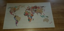 Weltkarte Leinwand XXL ----gebraucht----