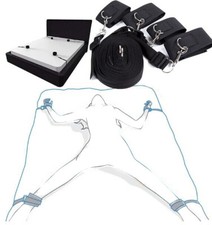 Nylon Fesseln Roleplay Hand Fuß Fessel Bett Fesselset Handfesseln Fußfesseln DE
