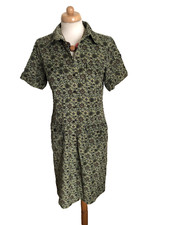 **KLEID** QIÉRO!** GR.38** VINTAGE BABYCORD FEINCORD GRÜN BRAUNE BLÜMCHEN ❤️