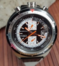 Sorna Automatikuhr Vintage-Style - Datumsanzeige - Lederarmband - watch schwarz