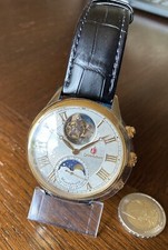 echtes Tourbillon, NOS, Lim.Ed. noch verklebt, Mondphase, Saphir, Sichtboden Dat