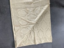 2 Schals Gardine 2,10 X 1,10 m fliessend Brokat Damask Stoff Gold schimmernd