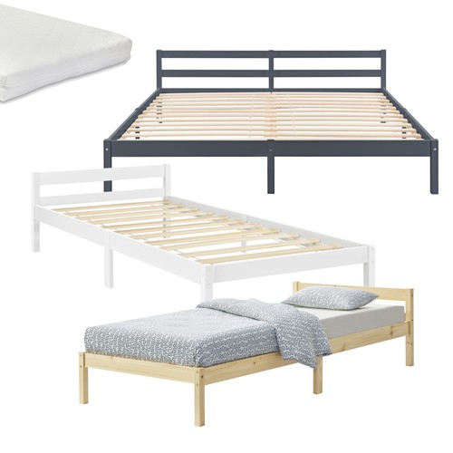 Holzbett matratze - holzbett, +