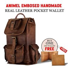 Vintage Echtleder Rucksack