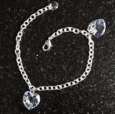 Armband mit Swarovski® Kristallen Herz Moonlight Armkettchen Schmuck +Box