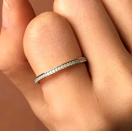 Echt moissanit ring - moissanit, 925