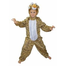 KINDER TIGER PLÜSCHKOSTÜM Karneval Fasching Jungen Mädchen Tiger Kostüm Overall