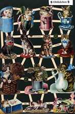 # GLANZBILDER # EF 7360 Katzen mit verschiedenen Sachen, schöne alte Motive  #