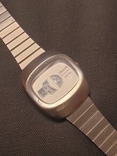 IMAGE Unisex Armbanduhr 36,1mm Digital Jump Hour Edelstahl Vintage Retro